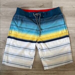 Goodfellow & Co Blue and Yellow Board Shorts 30” waist